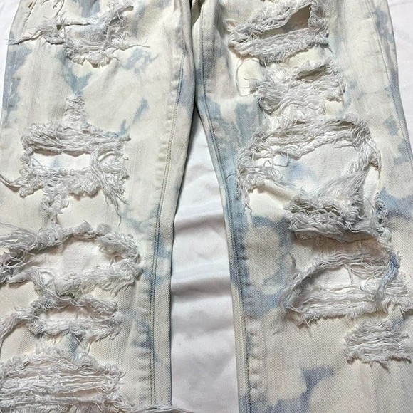 Abercrombie And Fitch Bleach Dyed Distressed‎ Low Rise Jeans Women's 26 - Picture 3 of 4